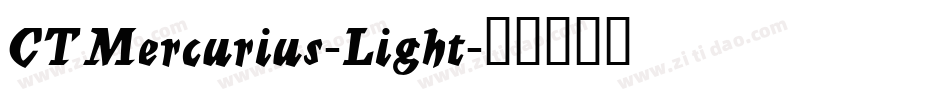 CTMercurius-Light字体转换