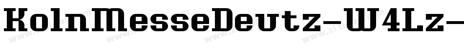KolnMesseDeutz-W4Lz字体转换