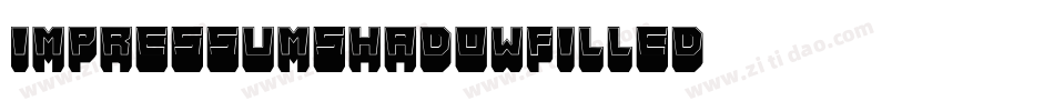ImpressumShadowFilled字体转换