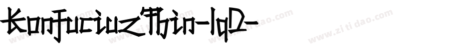 KonfuciuzThin-lqD字体转换