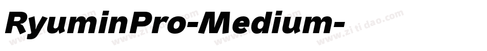RyuminPro-Medium字体转换