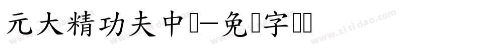 元大精功夫中医字体转换