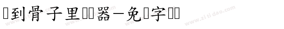 爱到骨子里转换器字体转换