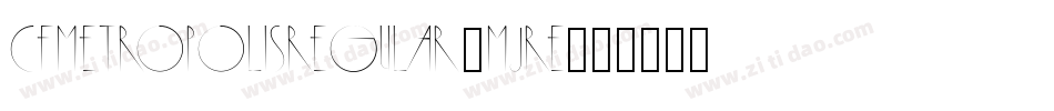 CfMetropolisRegular-MJRe字体转换