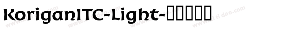 KoriganITC-Light字体转换