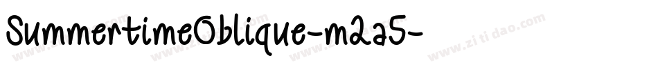 SummertimeOblique-m2a5字体转换