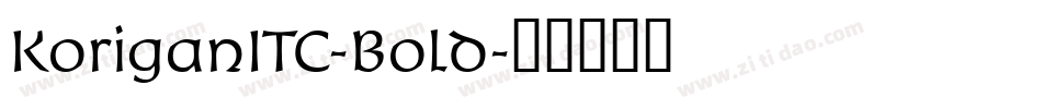 KoriganITC-Bold字体转换