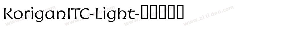 KoriganITC-Light字体转换