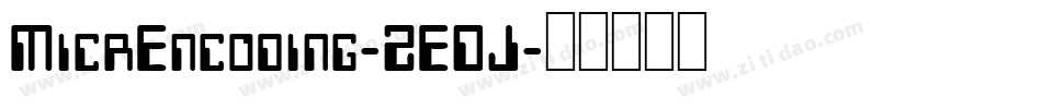MicrEncoding-ZEDJ字体转换