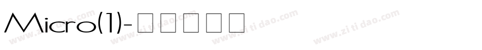 Micro(1)字体转换