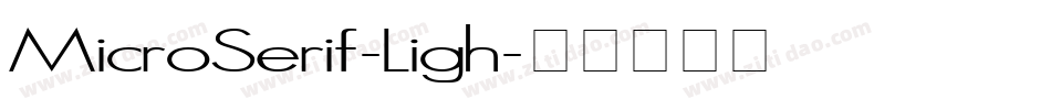 MicroSerif-Ligh字体转换