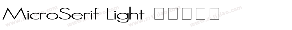 MicroSerif-Light字体转换
