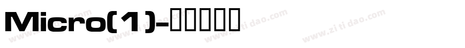 Micro(1)字体转换