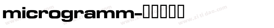 microgramm字体转换