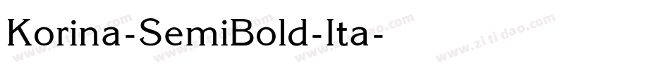 Korina-SemiBold-Ita字体转换