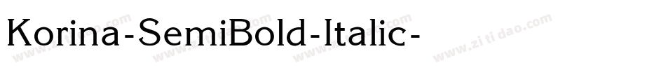 Korina-SemiBold-Italic字体转换