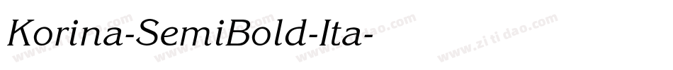 Korina-SemiBold-Ita字体转换