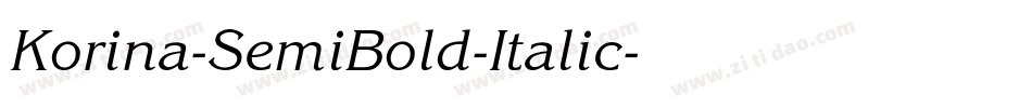 Korina-SemiBold-Italic字体转换
