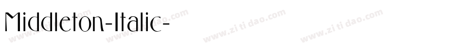 Middleton-Italic字体转换