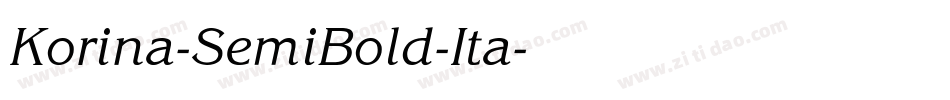 Korina-SemiBold-Ita字体转换