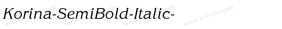 Korina-SemiBold-Italic字体转换