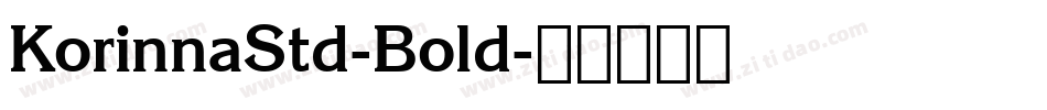 KorinnaStd-Bold字体转换