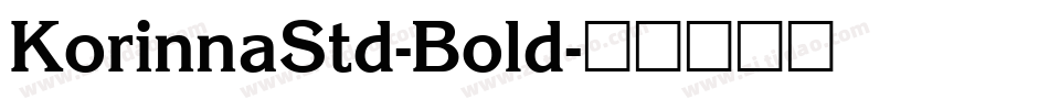 KorinnaStd-Bold字体转换