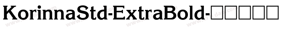 KorinnaStd-ExtraBold字体转换