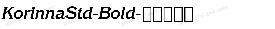 KorinnaStd-Bold字体转换