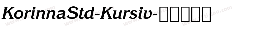 KorinnaStd-Kursiv字体转换