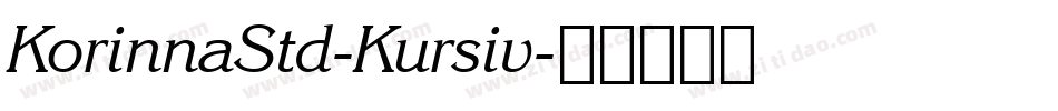 KorinnaStd-Kursiv字体转换
