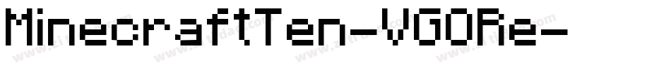 MinecraftTen-VGORe字体转换