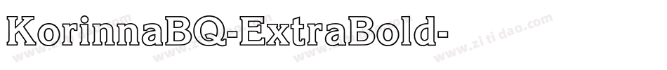 KorinnaBQ-ExtraBold字体转换