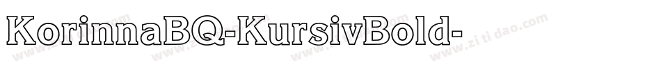 KorinnaBQ-KursivBold字体转换