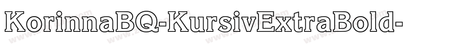 KorinnaBQ-KursivExtraBold字体转换