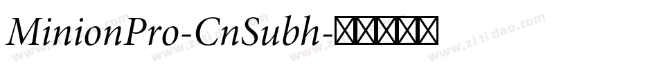 MinionPro-CnSubh字体转换