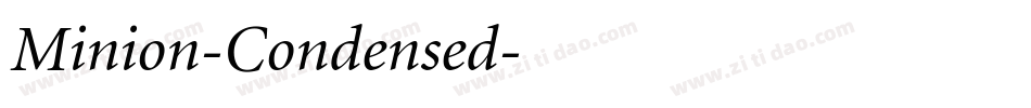 Minion-Condensed字体转换
