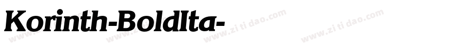 Korinth-BoldIta字体转换