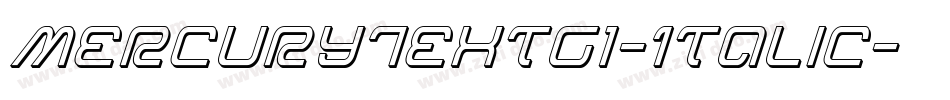 MercuryTextG1-Italic字体转换