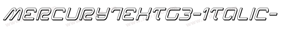 MercuryTextG3-Italic字体转换