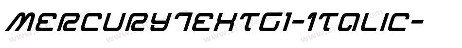 MercuryTextG1-Italic字体转换