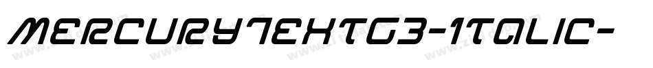 MercuryTextG3-Italic字体转换