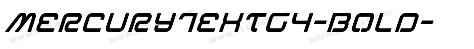 MercuryTextG4-Bold字体转换