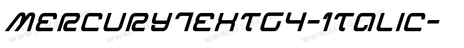 MercuryTextG4-Italic字体转换