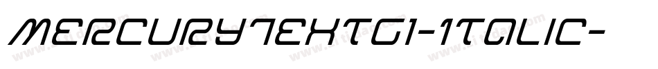 MercuryTextG1-Italic字体转换