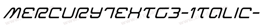 MercuryTextG3-Italic字体转换