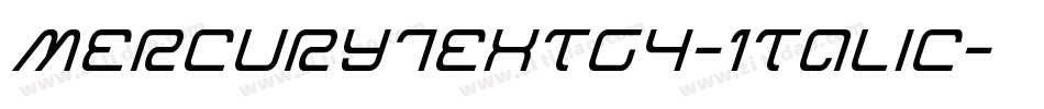 MercuryTextG4-Italic字体转换