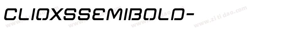 ClioXSSemiBold字体转换