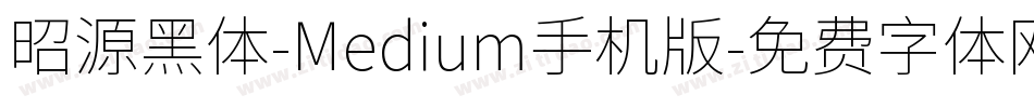 昭源黑体-Medium手机版字体转换