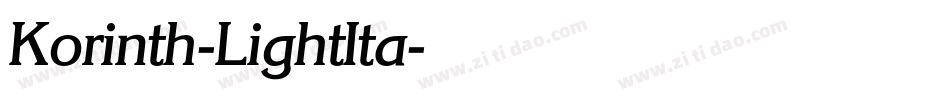 Korinth-LightIta字体转换